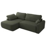 Narożnik CUBO L - strona lewa - ciemnozielony, boucle