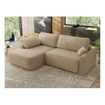 Narożnik CUBO L - strona lewa - jasnobrązowy, boucle