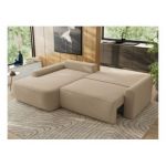 Narożnik CUBO L - strona lewa - jasnobrązowy, boucle