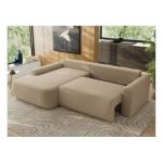 Narożnik CUBO L - strona lewa - jasnobrązowy, boucle