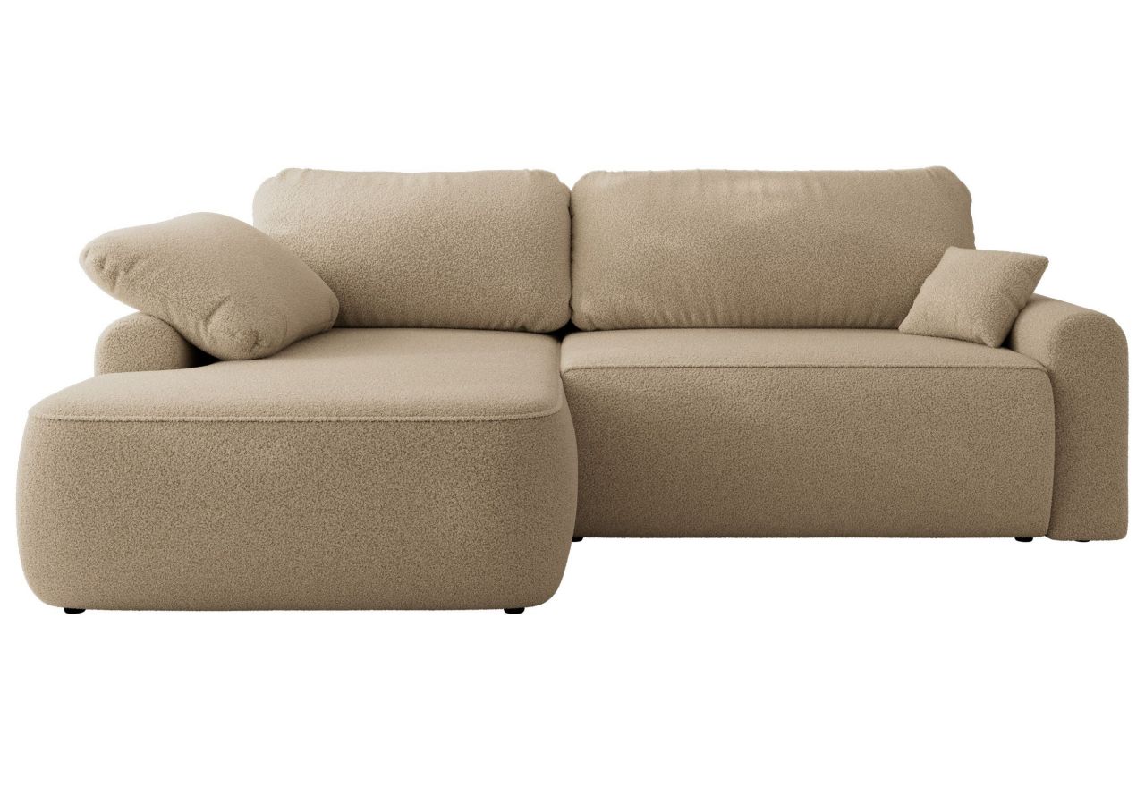 Narożnik CUBO L - strona lewa - jasnobrązowy, boucle