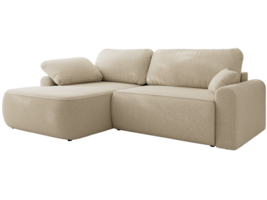 Narożnik CUBO L - strona lewa - beżowy, boucle