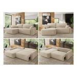 Narożnik CUBO L - strona lewa - beżowy, boucle