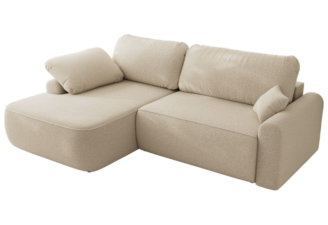 Narożnik CUBO L - strona lewa - beżowy, boucle