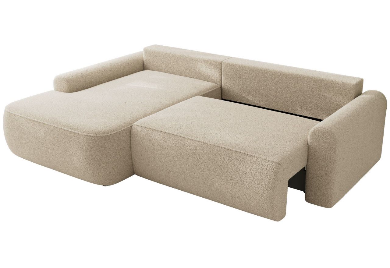 Narożnik CUBO L - strona lewa - beżowy, boucle