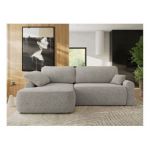 Narożnik CUBO L - strona lewa - jasnoszary, struktura