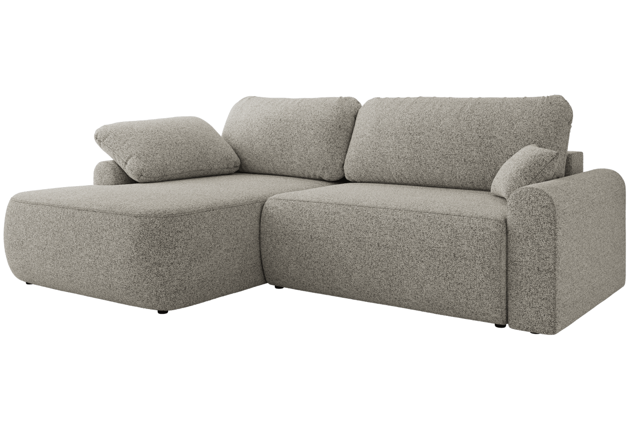 Narożnik CUBO L - strona lewa - jasnoszary, struktura