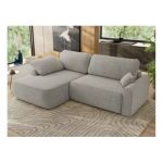 Narożnik CUBO L - strona lewa - jasnoszary, struktura