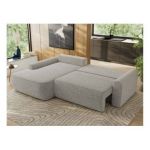 Narożnik CUBO L - strona lewa - jasnoszary, struktura