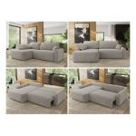 Narożnik CUBO L - strona lewa - jasnoszary, struktura