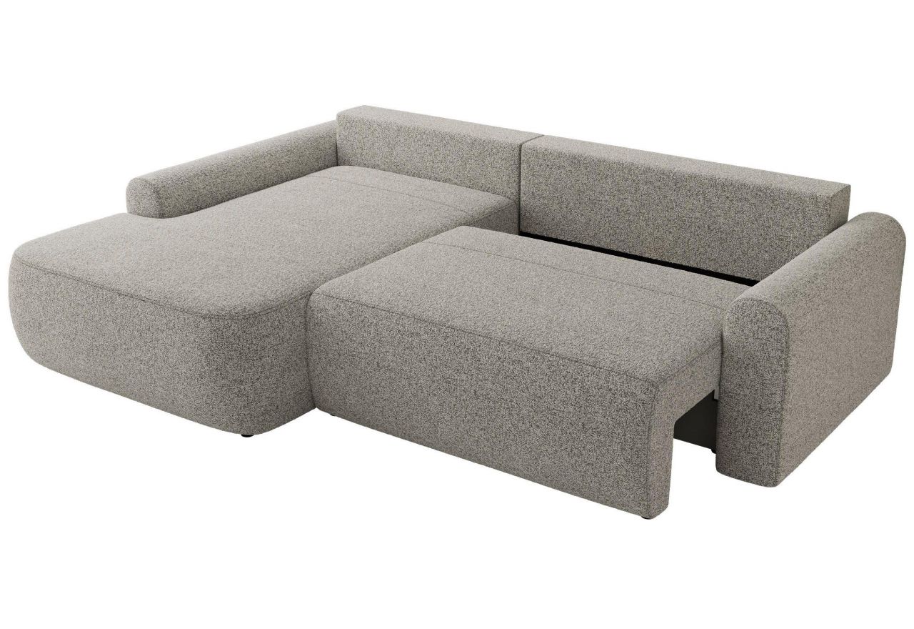 Narożnik CUBO L - strona lewa - jasnoszary, struktura