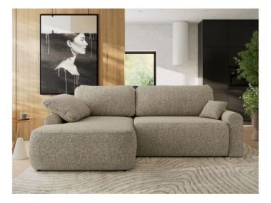 Narożnik CUBO L - strona lewa - ciemnobeżowy, struktura