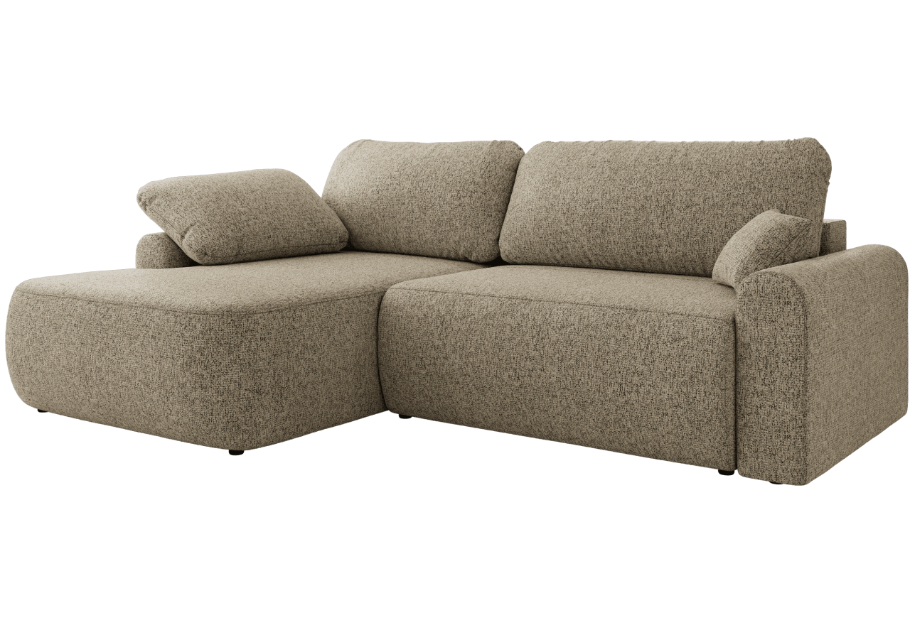 Narożnik CUBO L - strona lewa - ciemnobeżowy, struktura