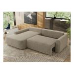 Narożnik CUBO L - strona lewa - ciemnobeżowy, struktura