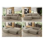 Narożnik CUBO L - strona lewa - ciemnobeżowy, struktura