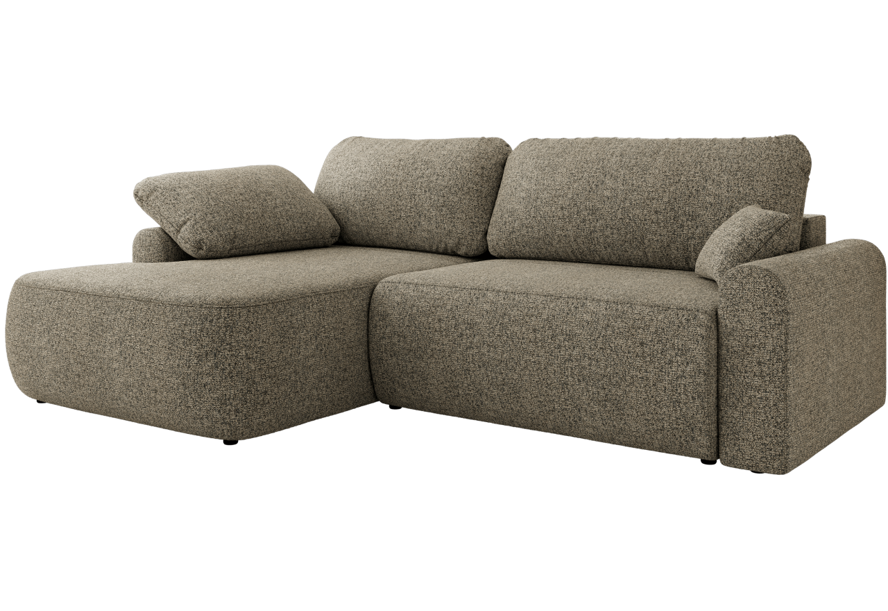 Narożnik CUBO L - strona lewa - szary, struktura