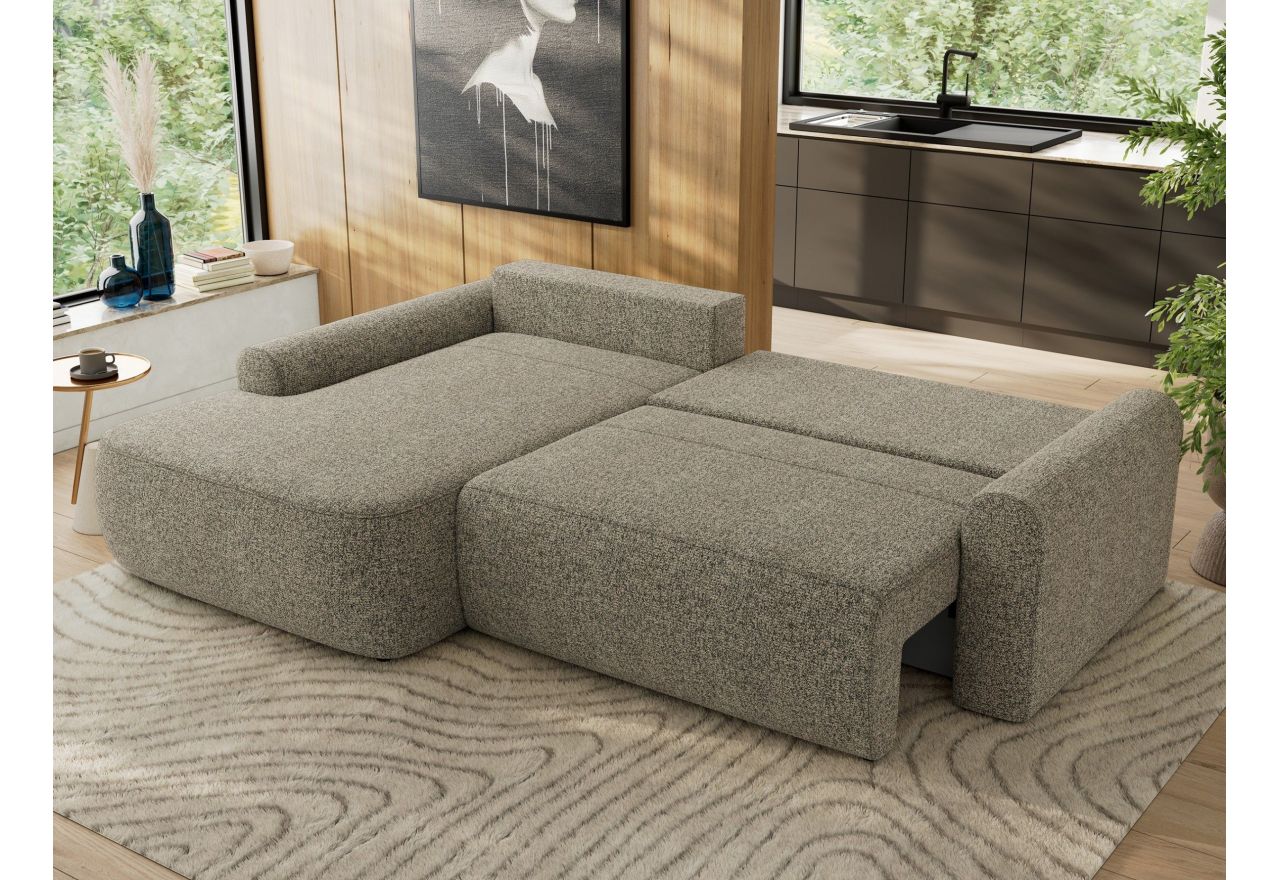 Narożnik CUBO L - strona lewa - szary, struktura