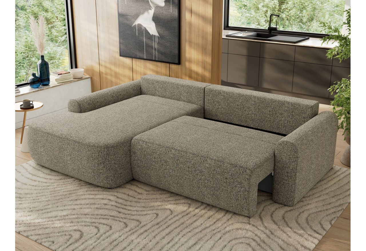 Narożnik CUBO L - strona lewa - szary, struktura