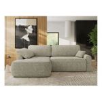 Narożnik CUBO L - strona lewa - beżowy, struktura