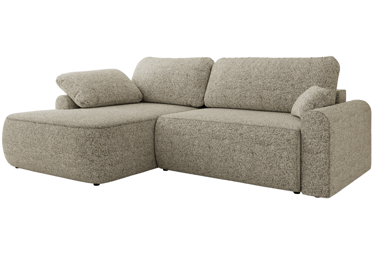 Narożnik CUBO L - strona lewa - beżowy, struktura