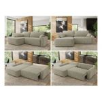 Narożnik CUBO L - strona lewa - beżowy, struktura