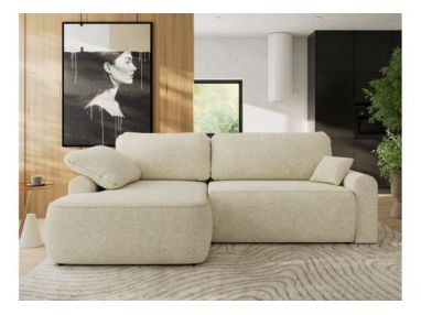 Narożnik CUBO L - strona lewa - kremowy, struktura