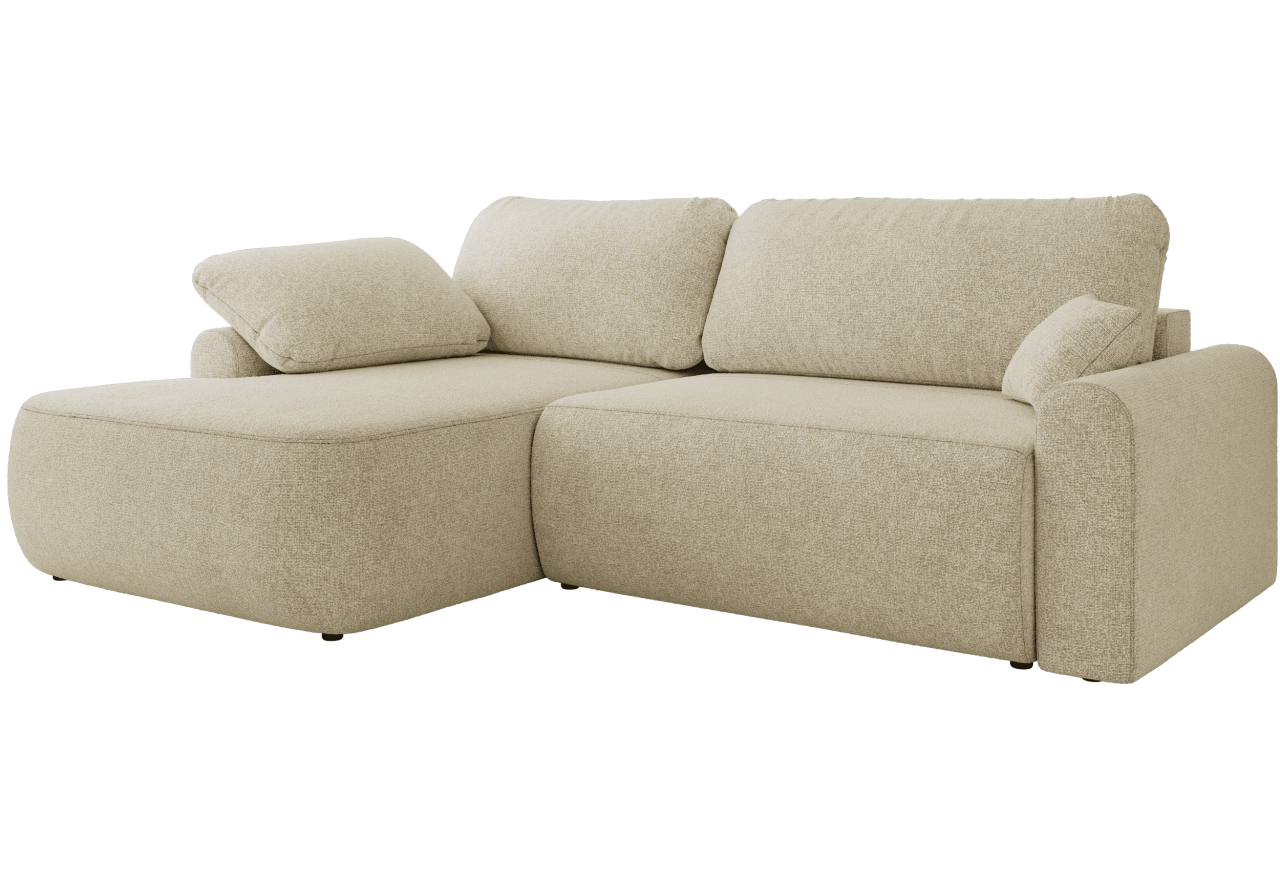 Narożnik CUBO L - strona lewa - kremowy, struktura