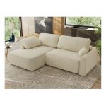 Narożnik CUBO L - strona lewa - kremowy, struktura