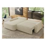 Narożnik CUBO L - strona lewa - kremowy, struktura