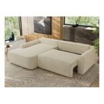 Narożnik CUBO L - strona lewa - kremowy, struktura