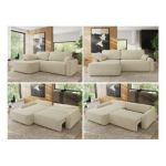 Narożnik CUBO L - strona lewa - kremowy, struktura