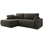 Narożnik CUBO L - strona lewa - ciemnoszary, welwet