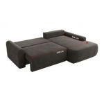 Narożnik CUBO L - strona lewa - ciemnoszary, welwet