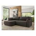 Narożnik CUBO L - strona lewa - ciemnoszary, welwet