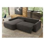 Narożnik CUBO L - strona lewa - ciemnoszary, welwet