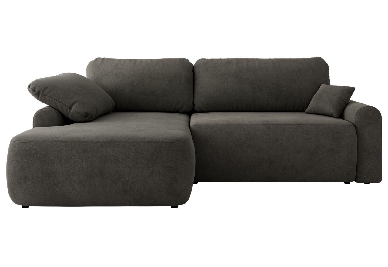 Narożnik CUBO L - strona lewa - ciemnoszary, welwet