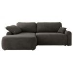 Narożnik CUBO L - strona lewa - ciemnoszary, welwet