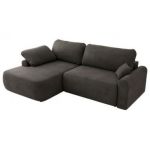 Narożnik CUBO L - strona lewa - ciemnoszary, welwet