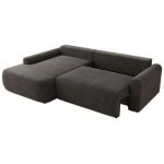 Narożnik CUBO L - strona lewa - ciemnoszary, welwet