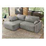 Narożnik CUBO L - strona lewa - jasnoszary, welwet