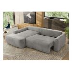 Narożnik CUBO L - strona lewa - jasnoszary, welwet