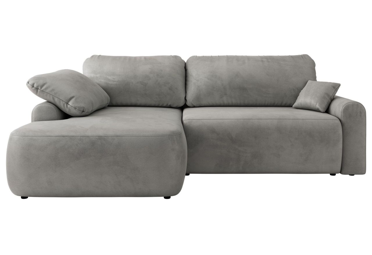 Narożnik CUBO L - strona lewa - jasnoszary, welwet