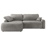 Narożnik CUBO L - strona lewa - jasnoszary, welwet