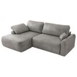 Narożnik CUBO L - strona lewa - jasnoszary, welwet