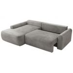 Narożnik CUBO L - strona lewa - jasnoszary, welwet