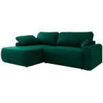 Narożnik CUBO L - strona lewa - ciemnozielony, welwet