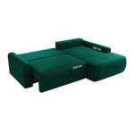 Narożnik CUBO L - strona lewa - ciemnozielony, welwet