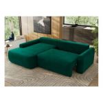 Narożnik CUBO L - strona lewa - ciemnozielony, welwet