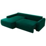 Narożnik CUBO L - strona lewa - ciemnozielony, welwet