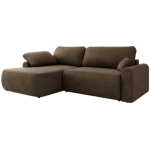 Narożnik CUBO L - strona lewa - brązowy, welwet